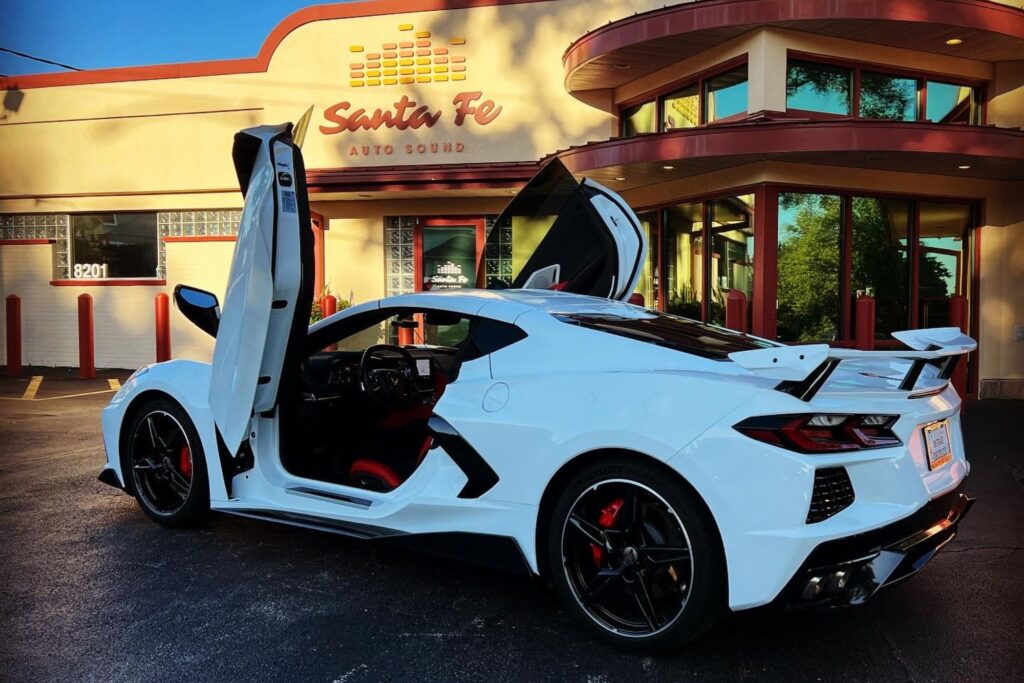 C8 Corvette. We are a dealer for Vertical Doors. We installed this Vertical Door kit on this C8 Corvette.