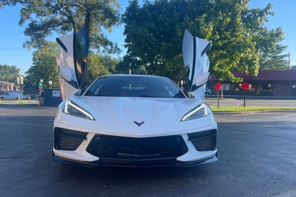 c8 corvette. vertical doors.